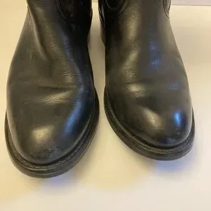Vintage Hypalon Black Leather Heeled Boots Men’s Size 8.5 Made in USA Vintage | Shoes | Vintage Hypalon Black Leather Heeled Boots  main image 2